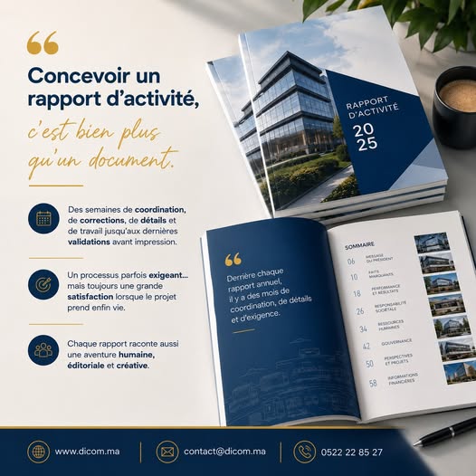 Concevoir un rapport d’activité, ce n’est jamais simplement “mettre des pages en forme